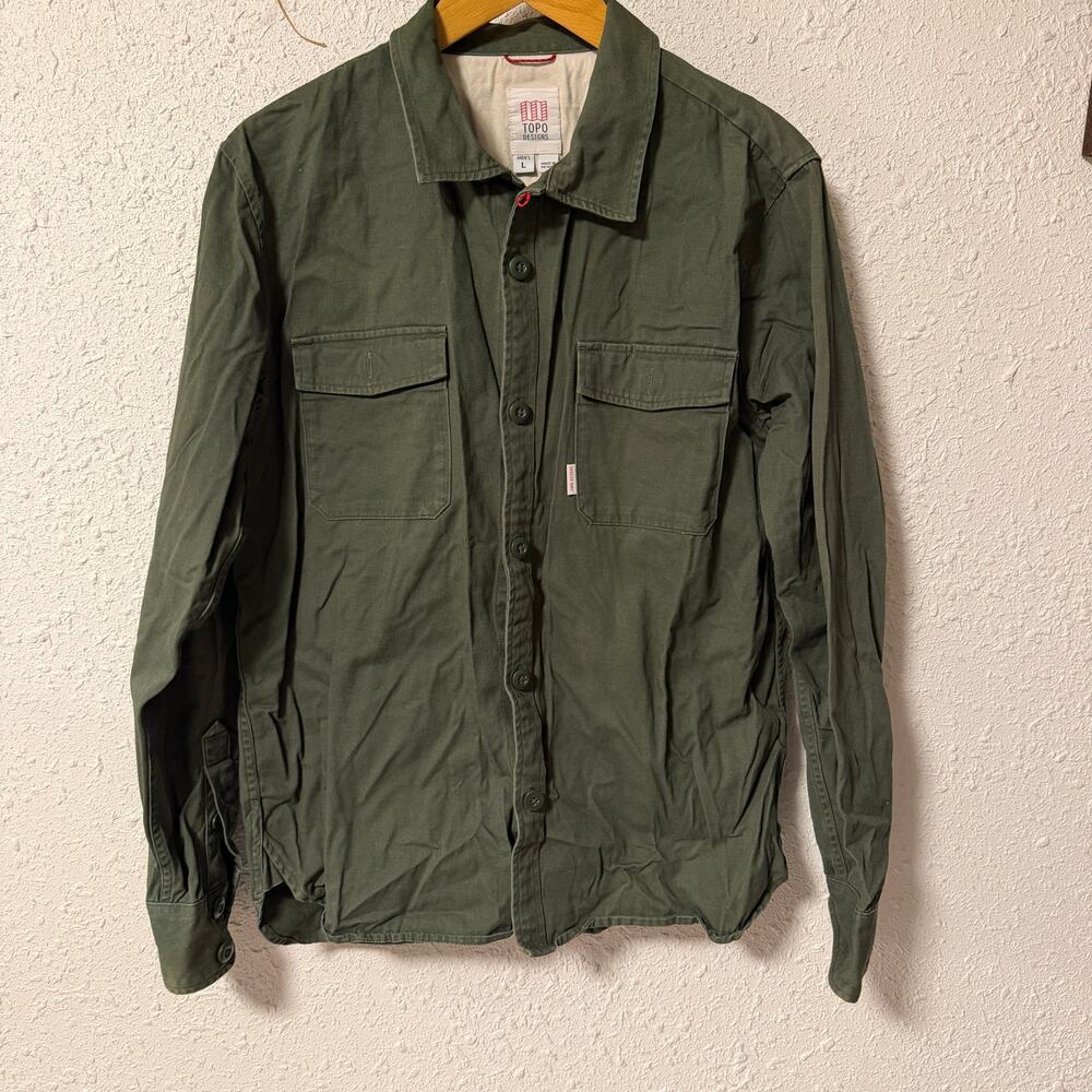 Topo Designs Men's Large Field Shirt Green